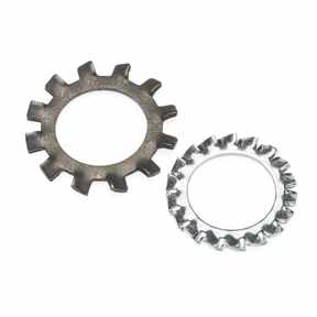 Serrated spring washers