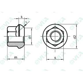 DIN 915, ISO 4028, UNI 5925 hex socket set screws with dog point